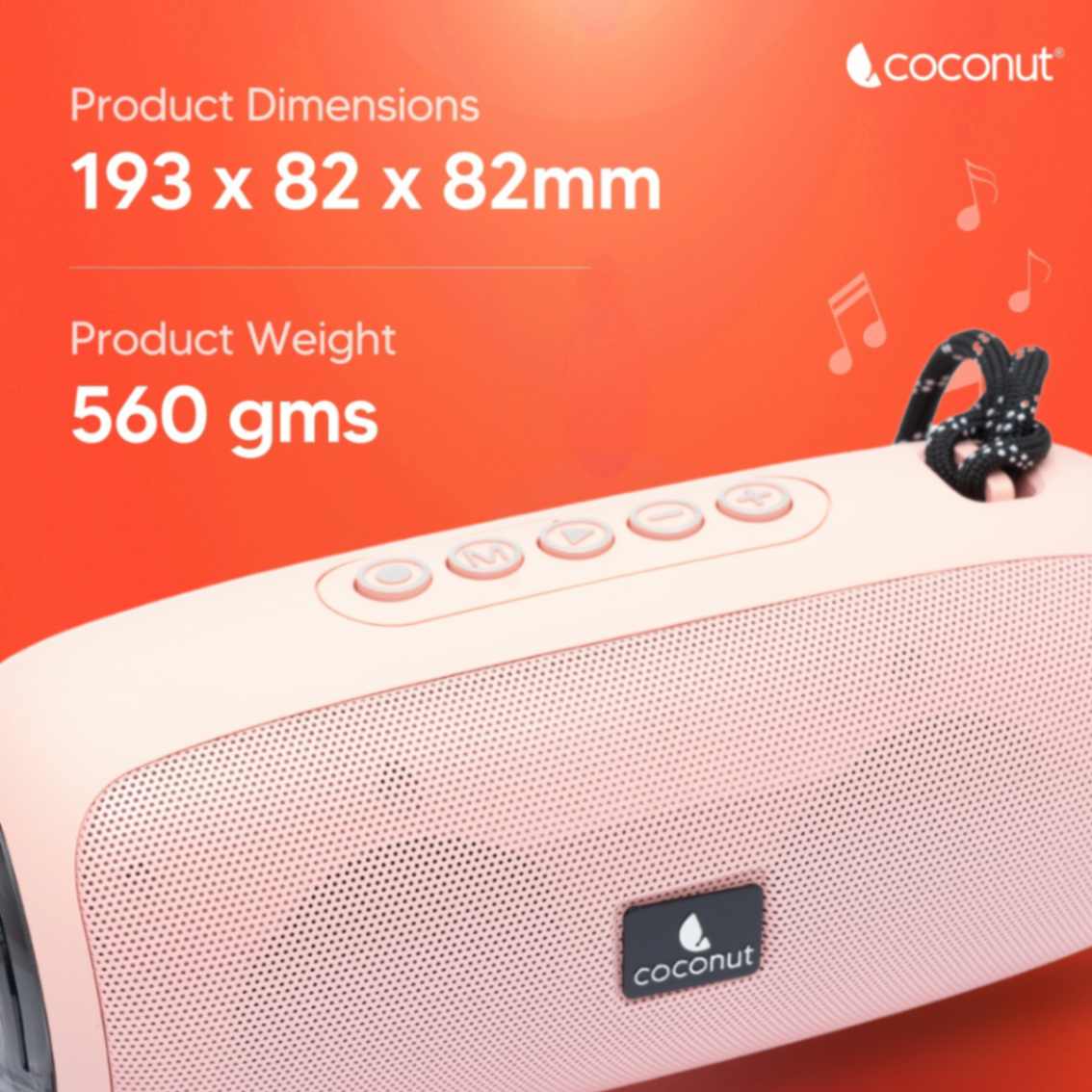 Grace 8W Bluetooth Speaker, RGB portable design, Bluetooth 5.1 tech